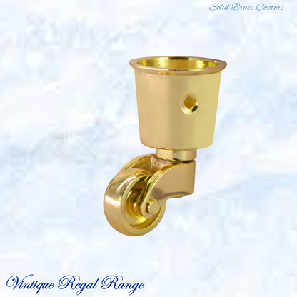 Round Cup Brass castor wheel -25mm wheel- 37mm cup