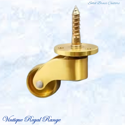 Screw fix Brass castor wheel -22mm wheel- 57mm