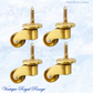 Screw fix Brass castor wheel -22mm wheel- 57mm