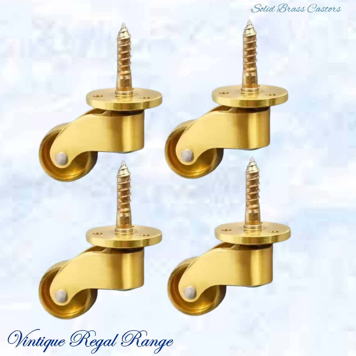 Screw fix Brass castor wheel -22mm wheel- 57mm