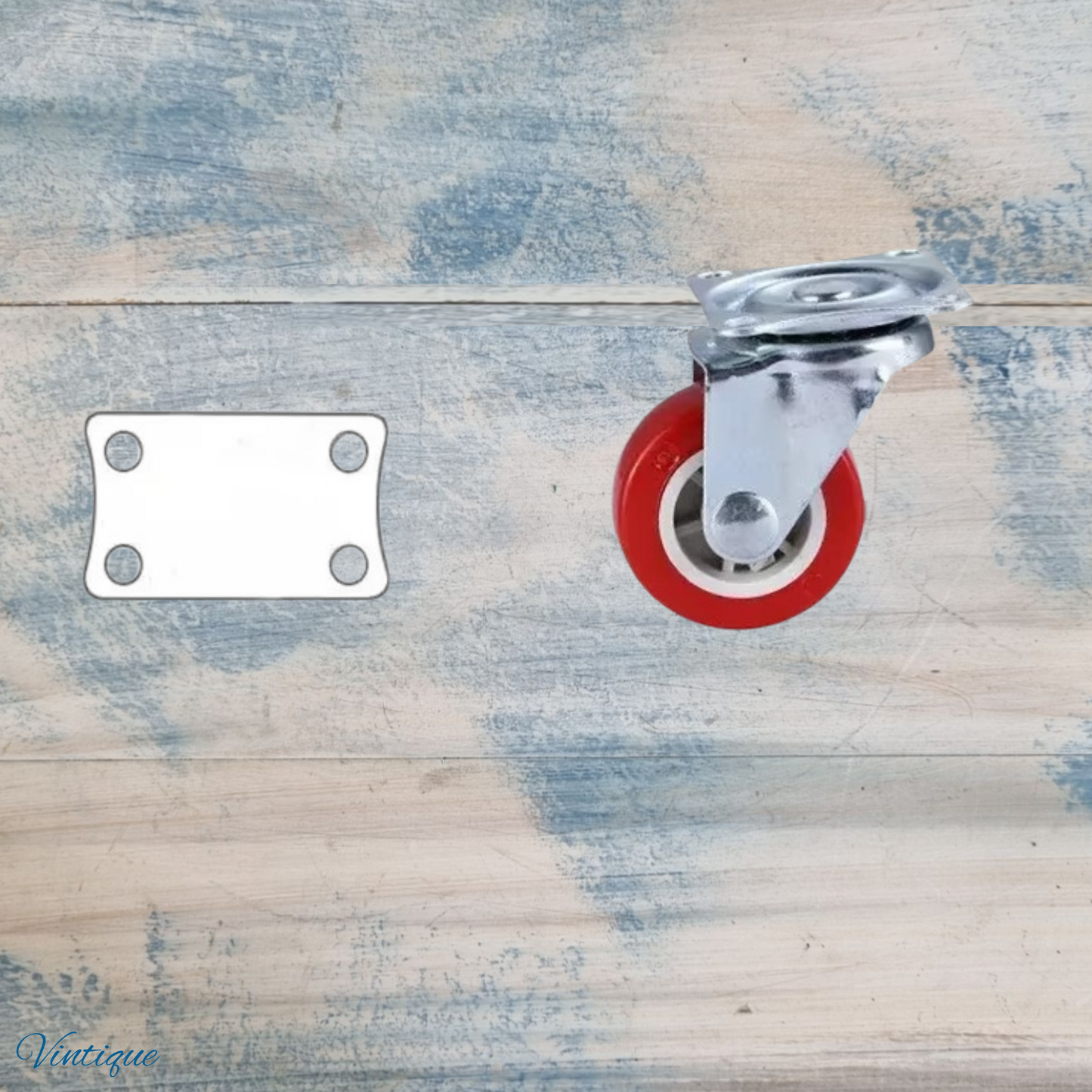 Red Urethane swivel castor wheel -38mm wheel