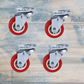 Red Urethane swivel castor wheel -50mm wheel