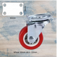 Red Urethane swivel castor wheel -50mm wheel