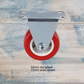 Red Urethane Fixed Directional castor wheel -50mm wheel