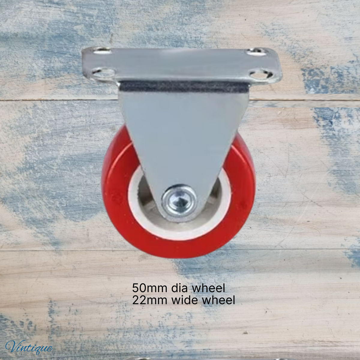 Red Urethane Fixed Directional castor wheel -50mm wheel