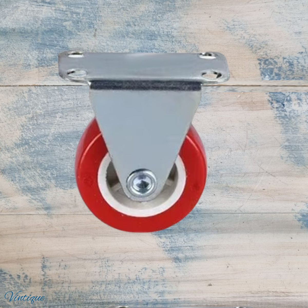 Red Urethane Fixed Directional castor wheel -50mm wheel