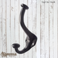 Top Hat Rustic Iron Coat hook 139mm high (MAJ877)