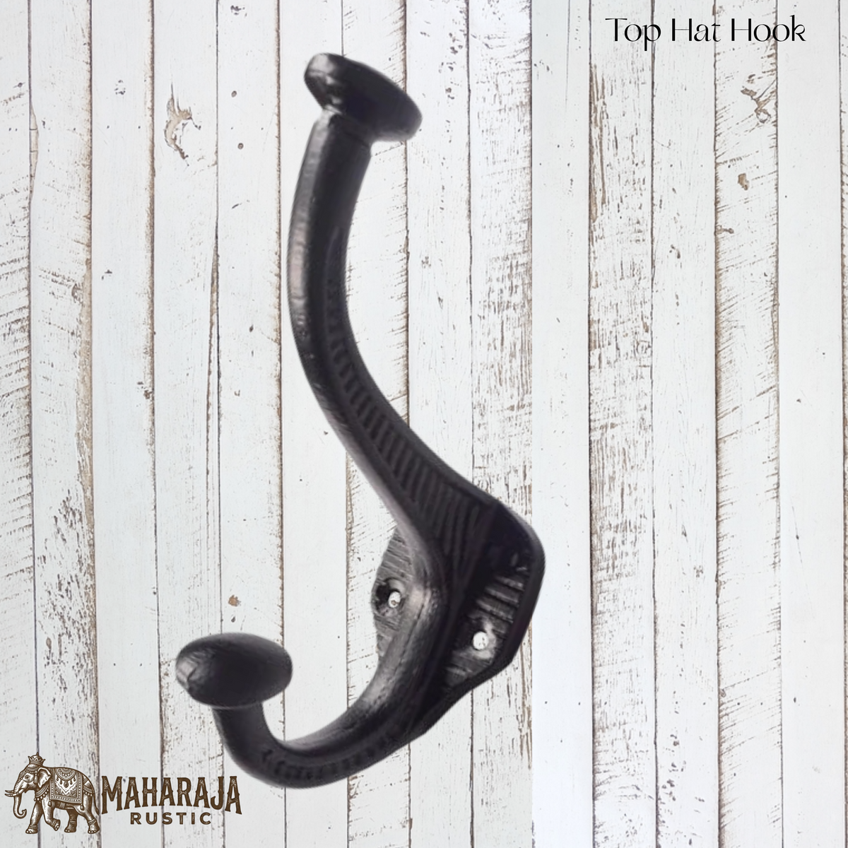 Top Hat Rustic Iron Coat hook 139mm high (MAJ877)