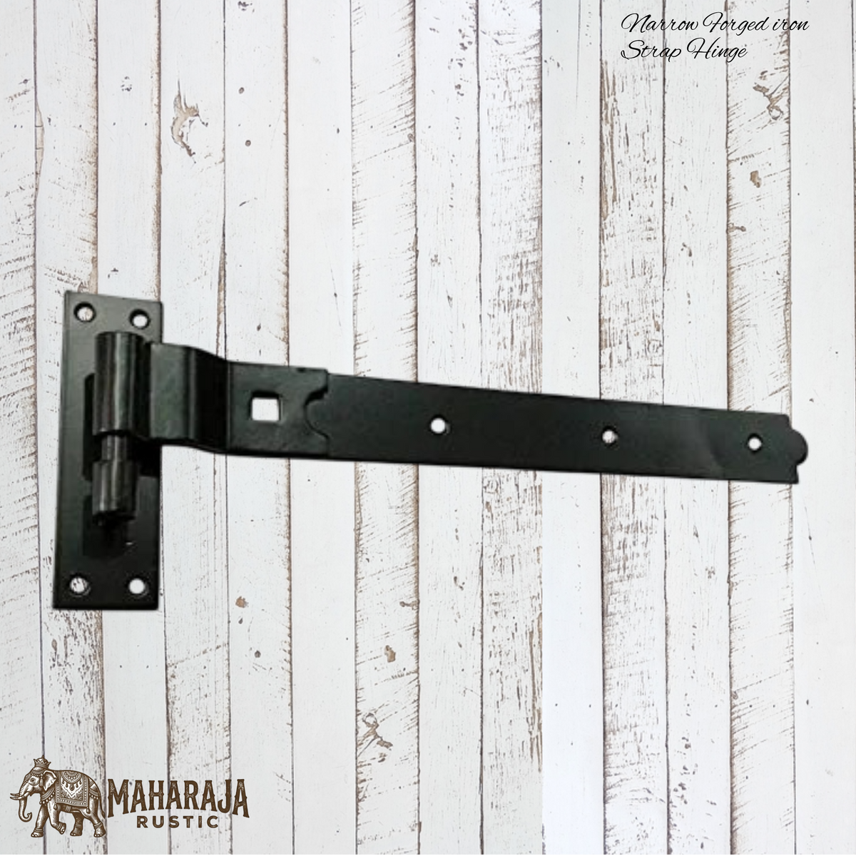 Detachable forged iron strap hinge 461mm long (MAJ-881)