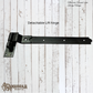 Detachable forged iron strap hinge 461mm long (MAJ-881)