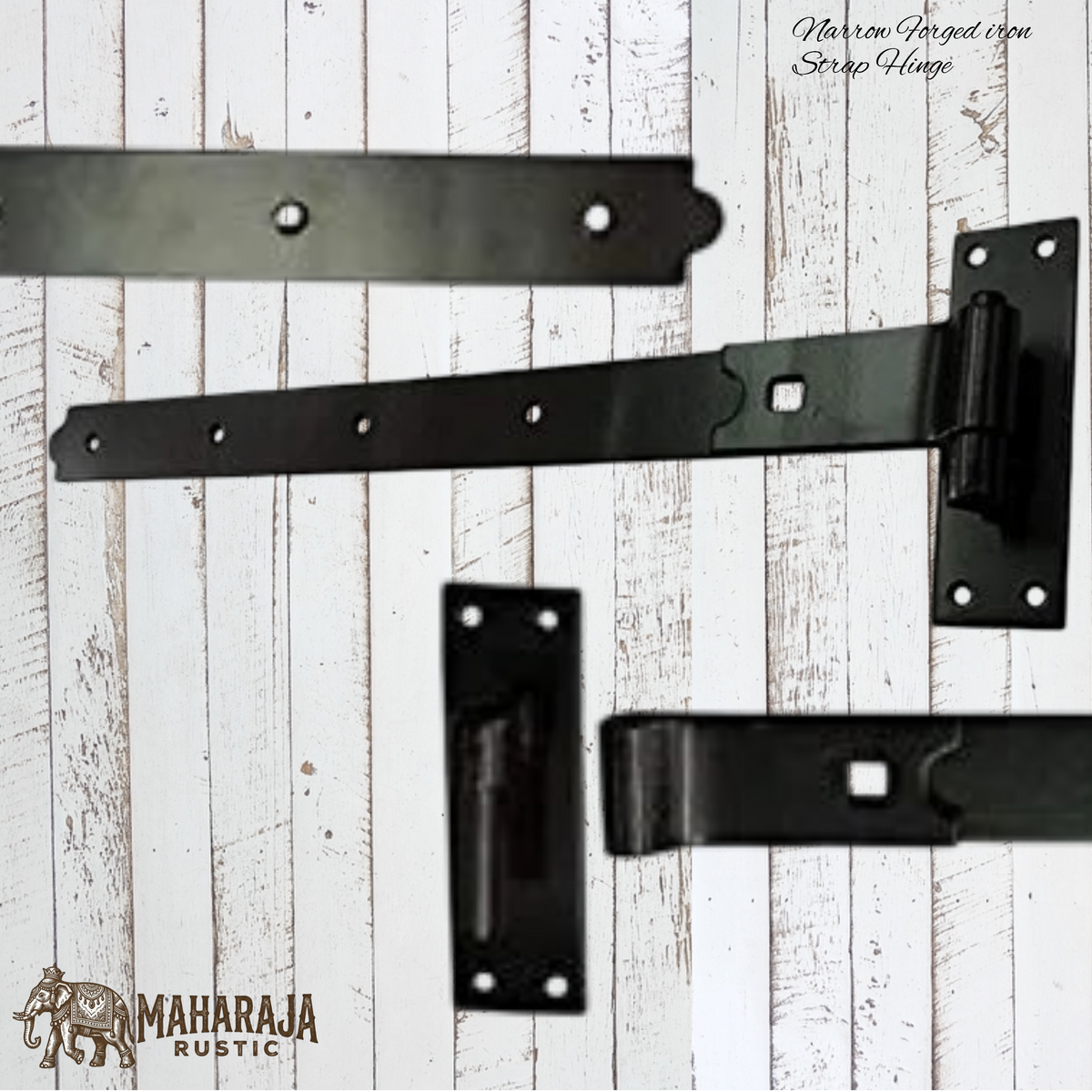 Detachable forged iron strap hinge 625mm long (MAJ-881)