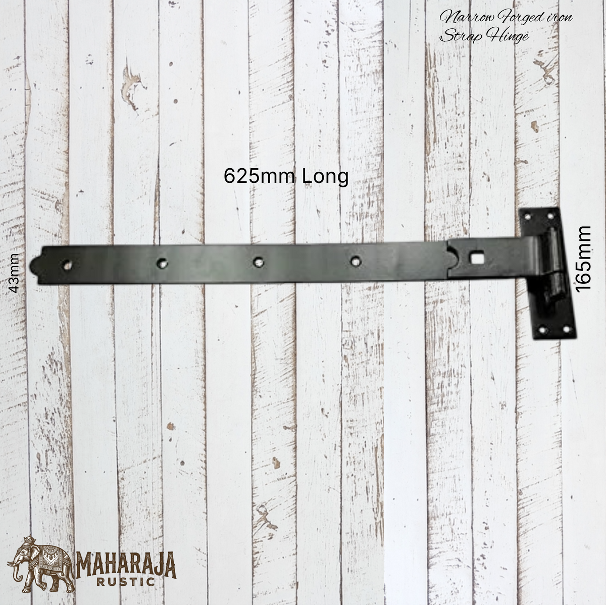 Detachable forged iron strap hinge 625mm long (MAJ-881)