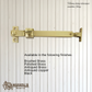 Heavy Duty solid brass telescopic casement window stay 179mm-305mm(5 finishes)