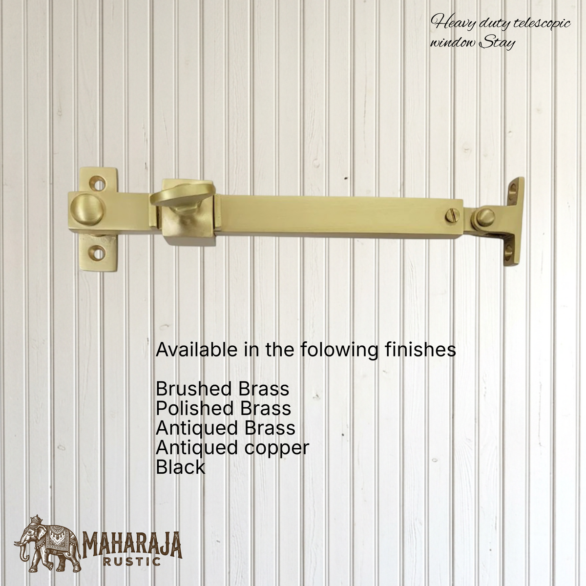 Heavy Duty solid brass telescopic casement window stay 179mm-305mm(5 finishes)