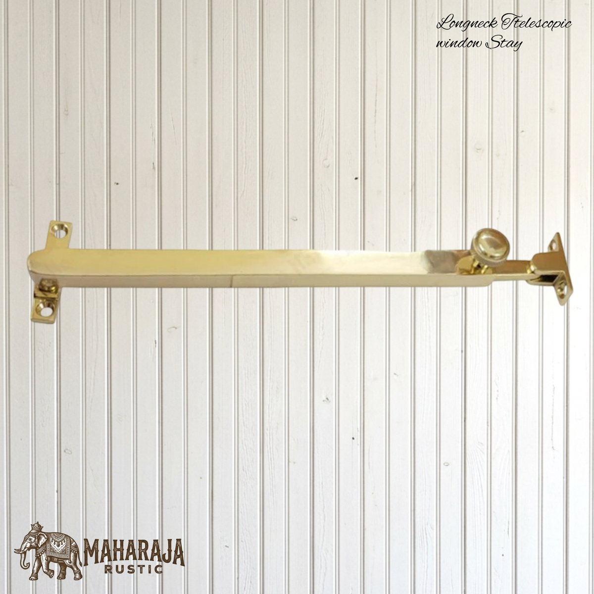 Longneck solid brass telescopic casement window stay 356-597mm (5 finishes)