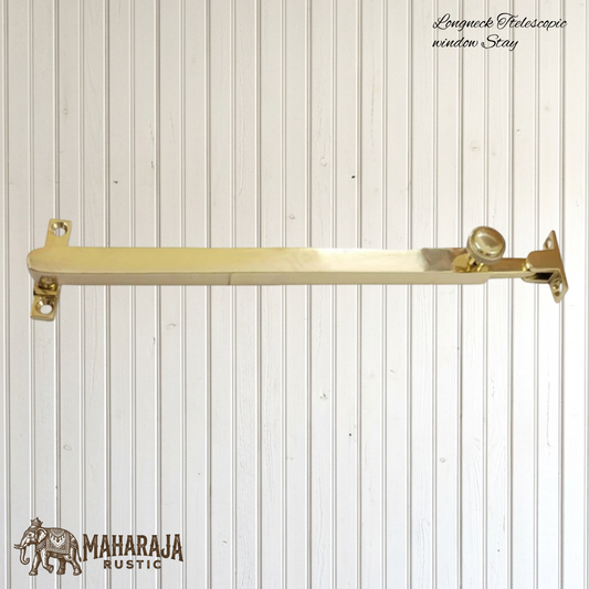 Longneck solid brass telescopic casement window stay 356-597mm (5 finishes)