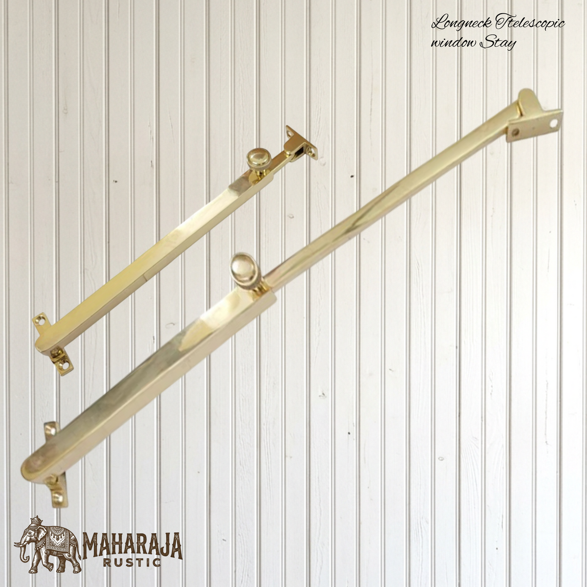 Longneck solid brass telescopic casement window stay 356-597mm (5 finishes)