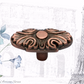 Artisan Brass Oval Antique Copper Cabinet knob 61mm x 29mm