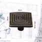 Artisan Square Spiral Solid Antique Brass Cabinet knob  36mmx36mm