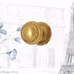 Artisan Rustic polished brass Round knob with base 19mm dia