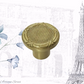 Artisan Rustic Satin Brass Round rope knot  Round knob 30x19mm