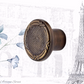 Artisan Rustic Antiqued Brass rope knot  Round knob 39mm dia
