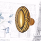 Artisan Rustic Satin Brass Oval rope knot  Round knob 30x19mm (Copy)