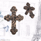 Artisan Rustic oil bronze finish brass Cross 62mm x 44mm
