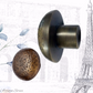 Artisan Antique Brass Pitted Mushroom knob 35mm dia