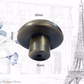 Artisan Antique Brass Pitted Mushroom knob 35mm dia