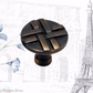 Artisan Antique Brass Weave pattern knob 32mm dia