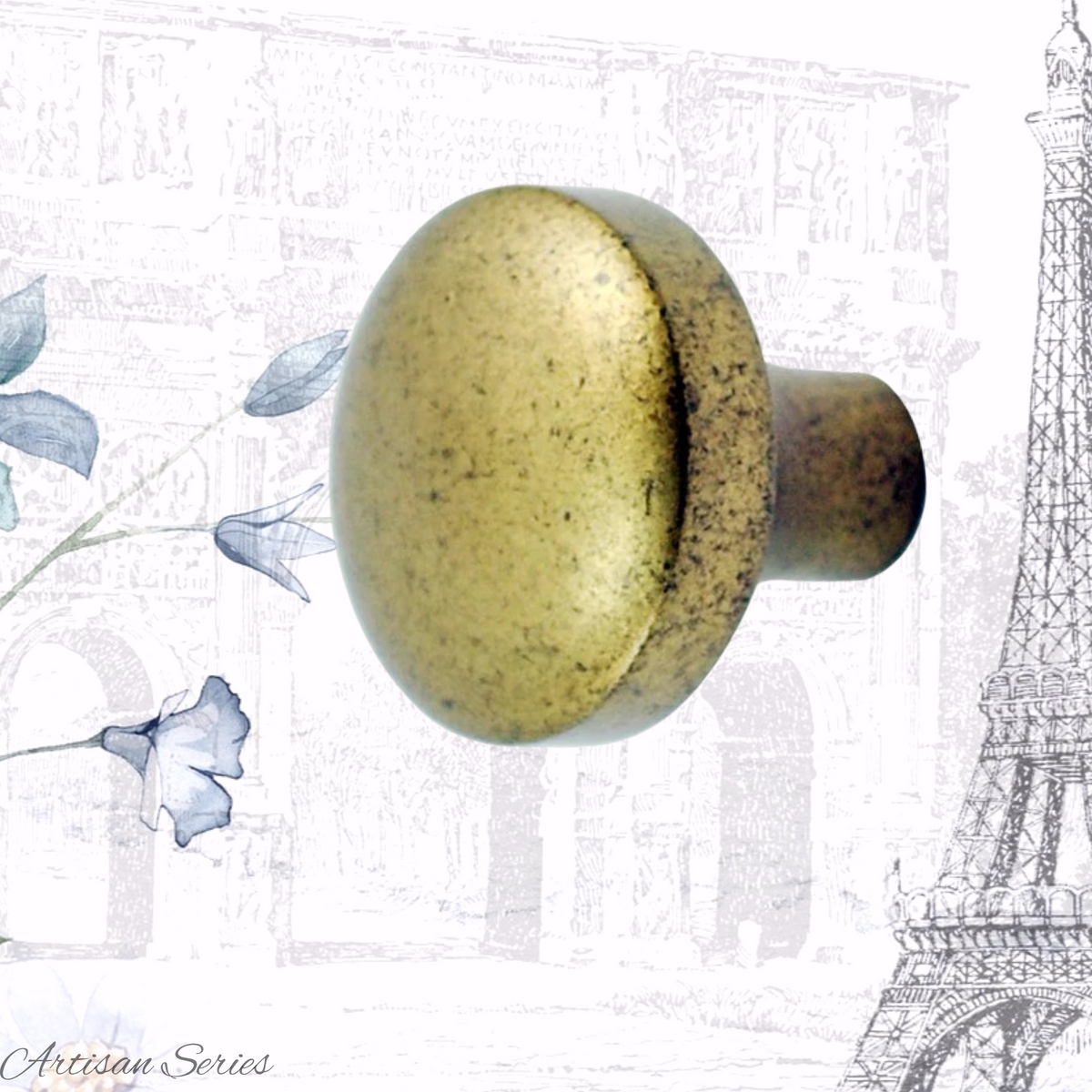 Artisan Distressed Silicon Bronze large cabinet knob 37mm dia