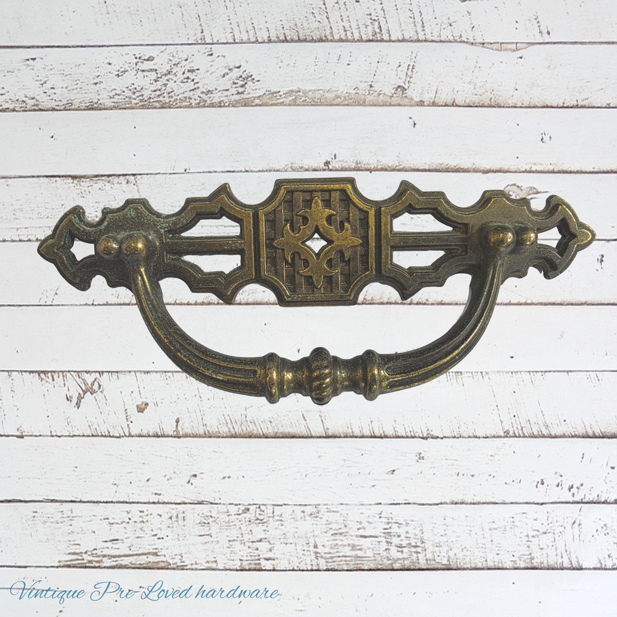 Recycled Rubbed brass prestige Drawer Pull 180mm long