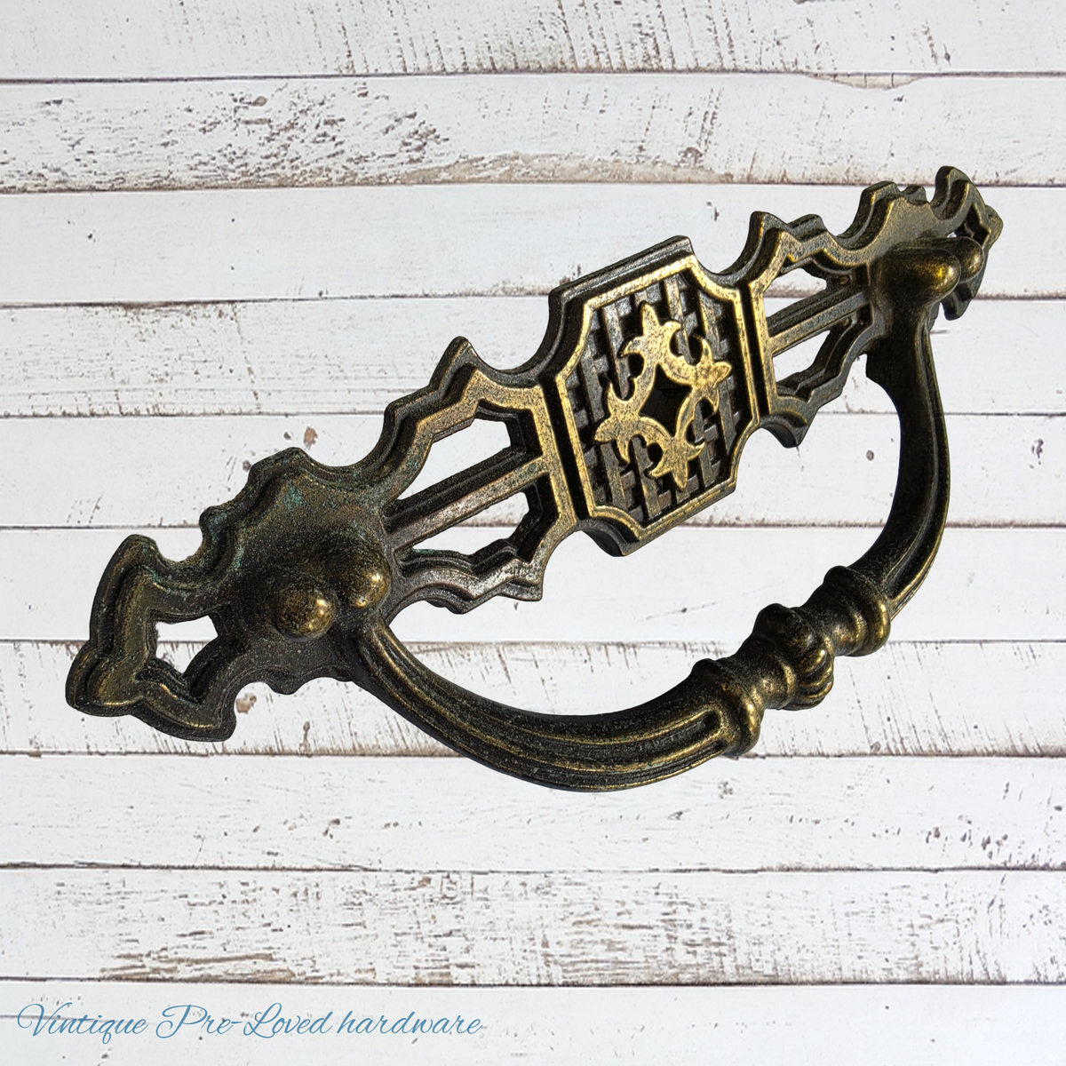 Recycled Rubbed brass prestige Drawer Pull 180mm long