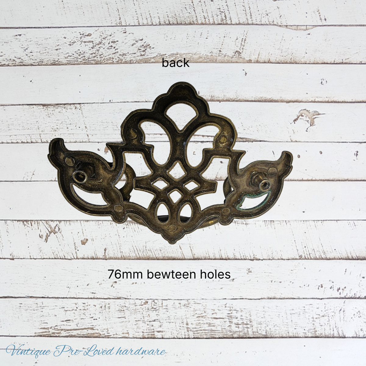 Vintage Keeler Brass Batwing Chippendale Drawer Handle Pull 104mm long
