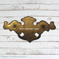 recycled Vintage Large Keeler Brass swing handle 138mm longx80mm