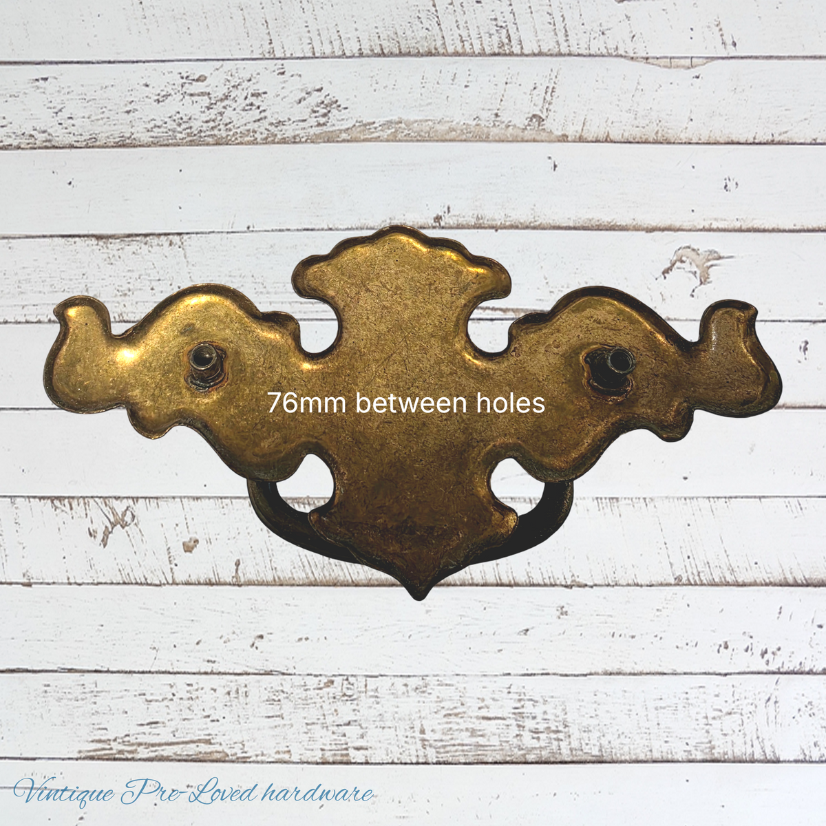 recycled Vintage Large Keeler Brass swing handle 138mm longx80mm