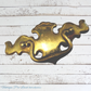 recycled Vintage Large Keeler Brass swing handle 138mm longx80mm