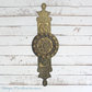 recycled antique Cast Brass cabinet knob 53mm dia and backplate (200mm long)