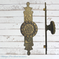 recycled antique Cast Brass cabinet knob 53mm dia and backplate (200mm long)