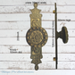 recycled antique Cast Brass cabinet knob 53mm dia and backplate (200mm long)