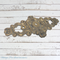 antque Hyer Ornate Brass Cabinet Door Plate Large Hollywood Regency Mid Century
