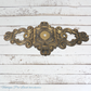 antque Hyer Ornate Brass Cabinet Door Plate Large Hollywood Regency Mid Century