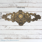 antque Hyer Ornate Brass Cabinet Door Plate Large Hollywood Regency Mid Century