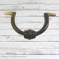 Antique Thick Solid brass cabinet Bail handle 131mm long