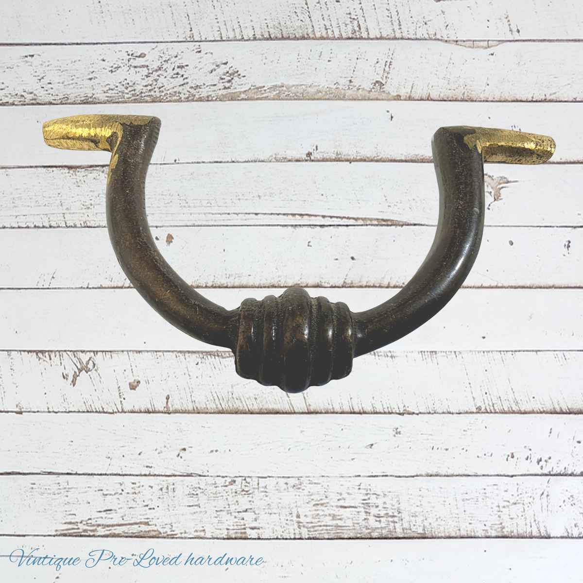 Antique Thick Solid brass cabinet Bail handle 131mm long