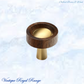 Oxford Walnut & Brass Centre Round cabinet handle / Knob 29mm dia