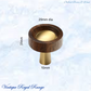 Oxford Walnut & Brass Centre Round cabinet handle / Knob 29mm dia
