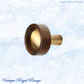 Oxford Walnut & Brass Centre Round cabinet handle / Knob 29mm dia