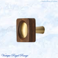 Oxford Walnut & Brass Centre Square cabinet handle / Knob 30x30mm